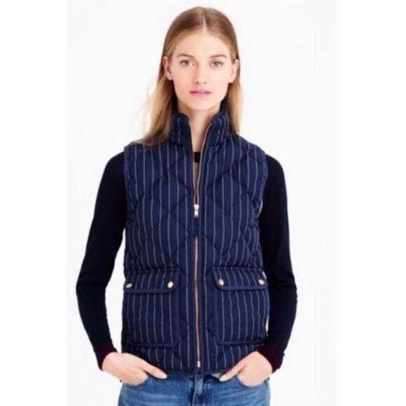 J. Crew Excursion Vest in Pinstripe in Navy Ivory - Picture 7 of 7